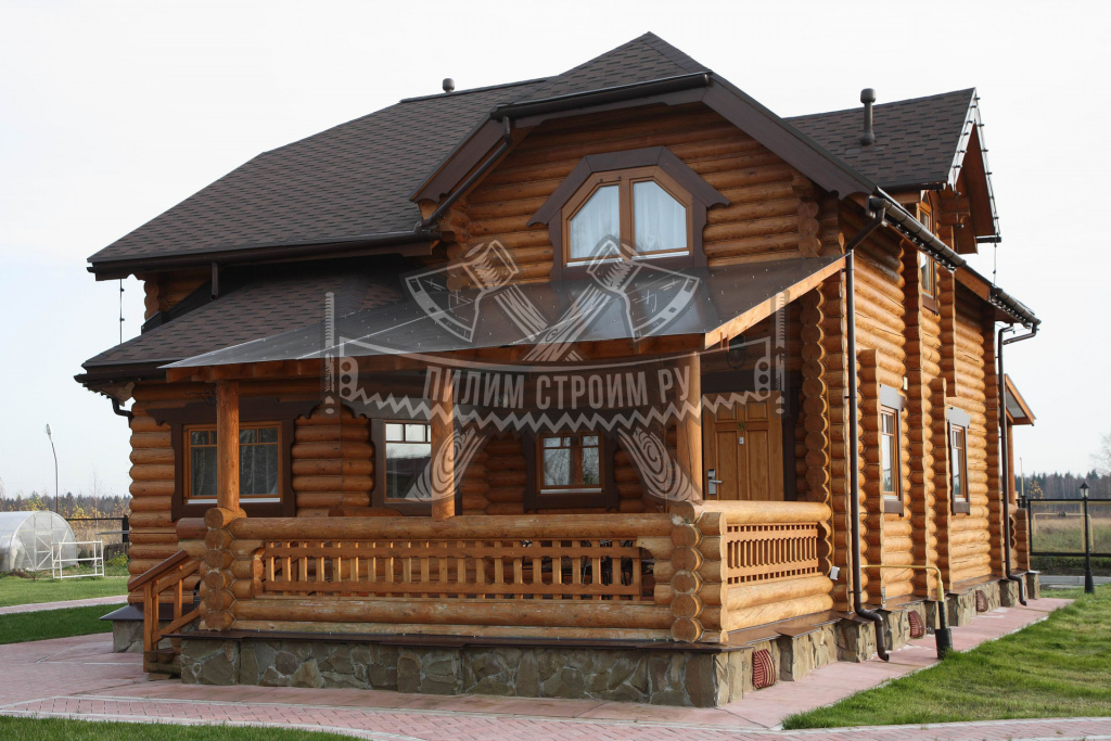 Дом из оцилиндрованного бревна Дом из оцилиндрованного бревна