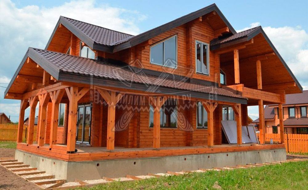 Дом из профилированного бруса на участве