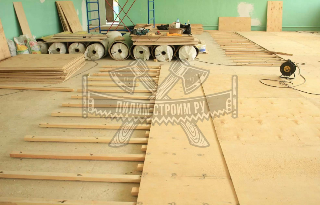 Укладка фанеры ФСФ на пол Укладка фанеры ФСФ на пол
